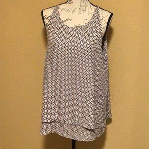 XL  Silky Sleeveless Top w/Layered Bottom 2@$10